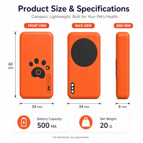 Clvior Smart Dog Health Monitor Collar with App Tracking
