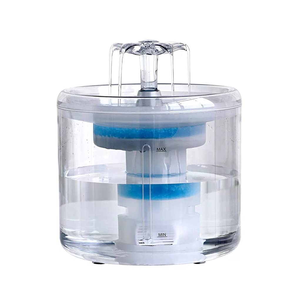 GHDVGHC Pet Water Fountain Automatic Dispenser Feeder Bowl LED Light Smart Dog Drinking