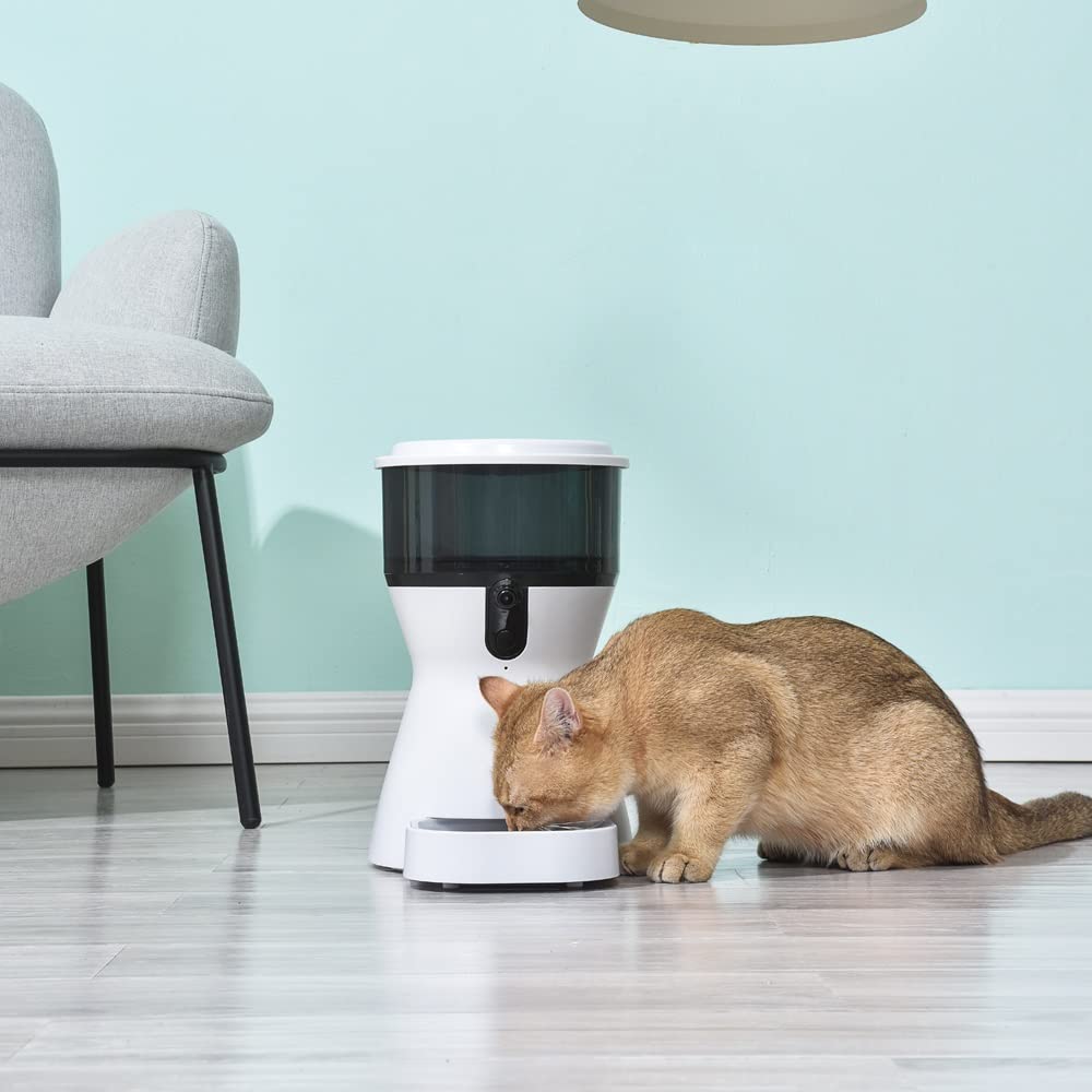 cyhymq 4L Intelligent Feeder Timing Automatic for Cats Dogs Dry Food Pets Smart Dispenser Dish