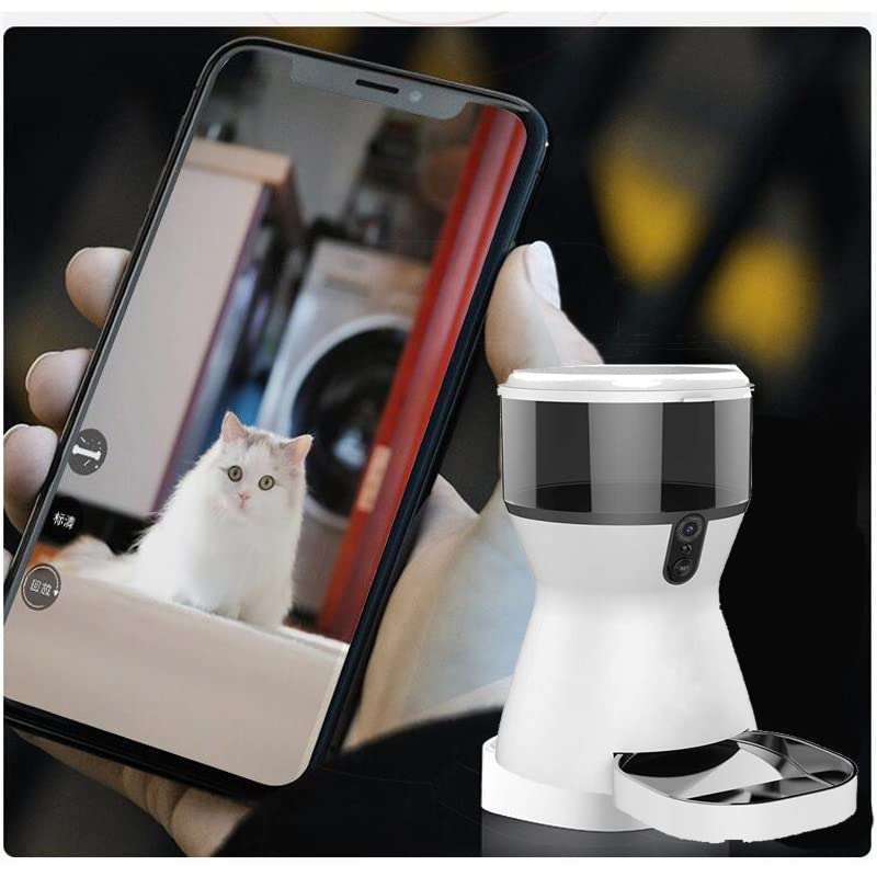 cyhymq 4L Intelligent Feeder Timing Automatic for Cats Dogs Dry Food Pets Smart Dispenser Dish