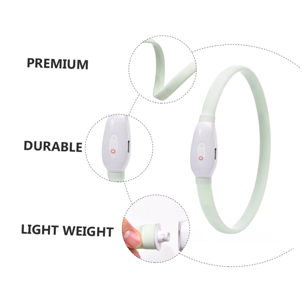 2 Sets Pet Glow Collar Basic Dog Collars Dog Glowing Pet Necklace LED Puppy Puppy