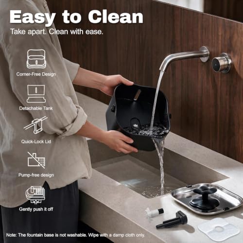 EGFKI 3.6L Smart Cat Water Fountain with App & WiFi