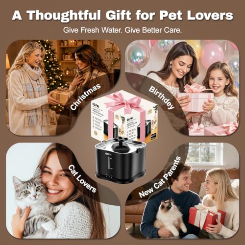 EGFKI 3.6L Smart Cat Water Fountain with App & WiFi