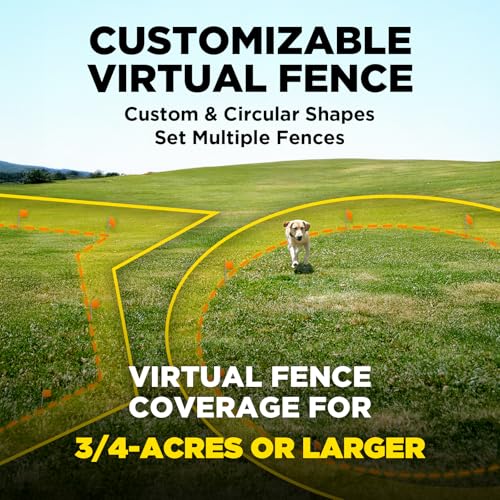 Dogtra GPS Fence – No Subscription, Custom Wireless Dog Fence with App, Smart Guidance & Return Reminder Tone/Vibration/Correction, IPX9K Waterproof Rechargeable Collar, Safe Freedom for Dogs 35 Lbs+