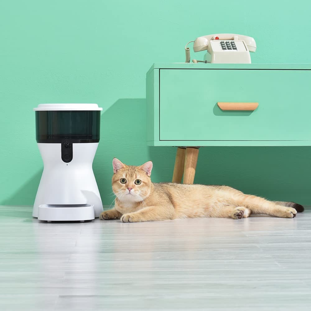 cyhymq 4L Intelligent Feeder Timing Automatic for Cats Dogs Dry Food Pets Smart Dispenser Dish