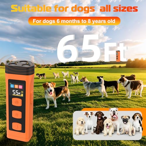 OKSJ Ultrasonic Anti-Bark Dog Trainer with 65FT Range