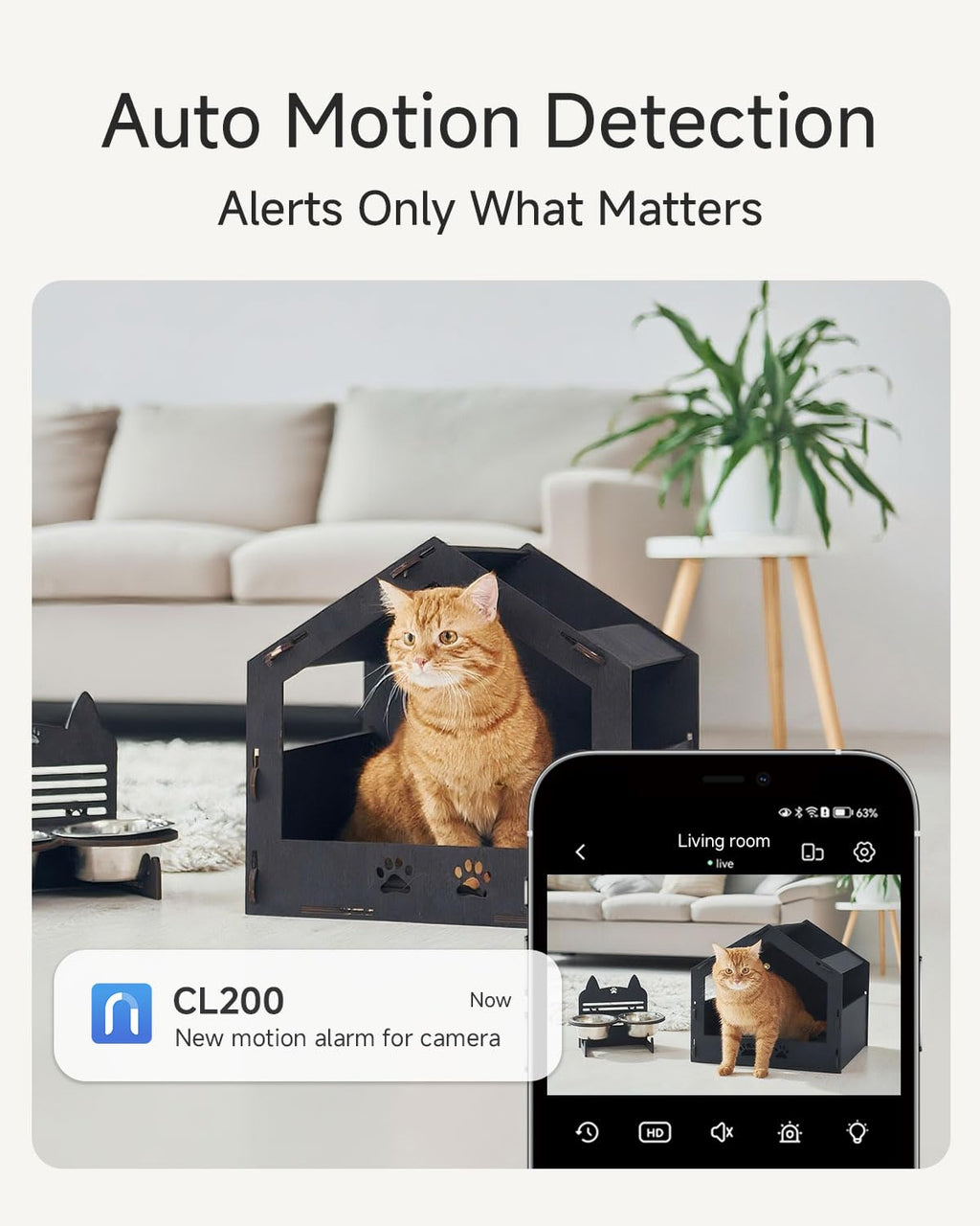 Noorio Smart Pet Camera with Two-Way Audio & Monitoring