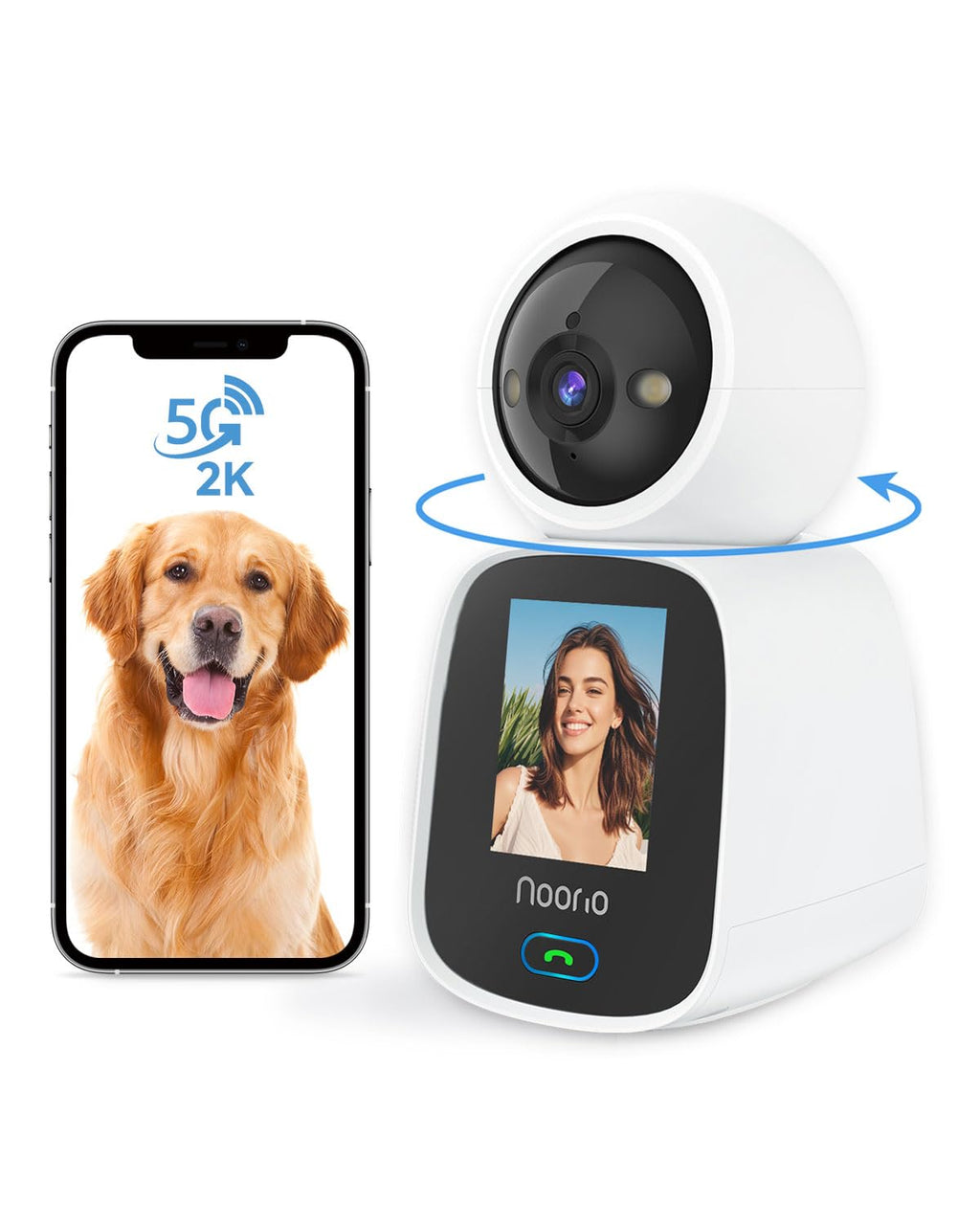Noorio Smart Pet Camera with Two-Way Audio & Monitoring