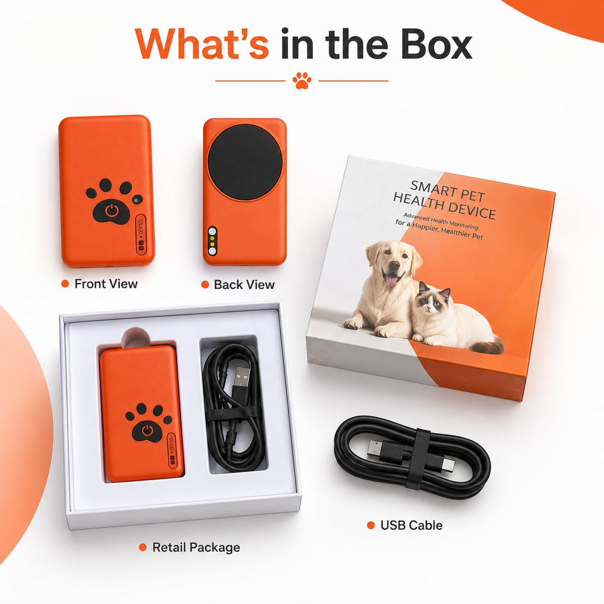 Clvior Smart Dog Health Monitor Collar with App Tracking