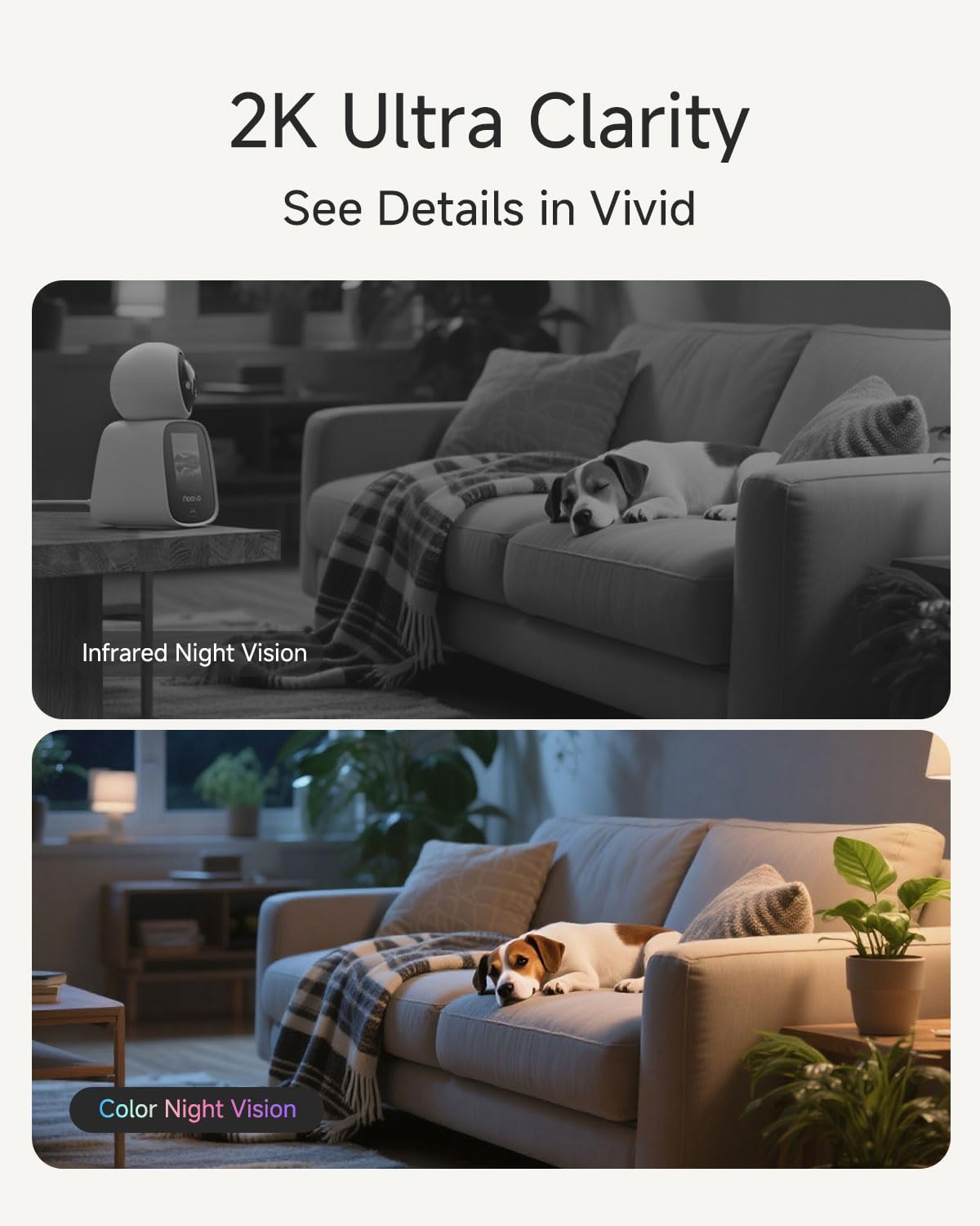 Noorio Smart Pet Camera with Two-Way Audio & Monitoring