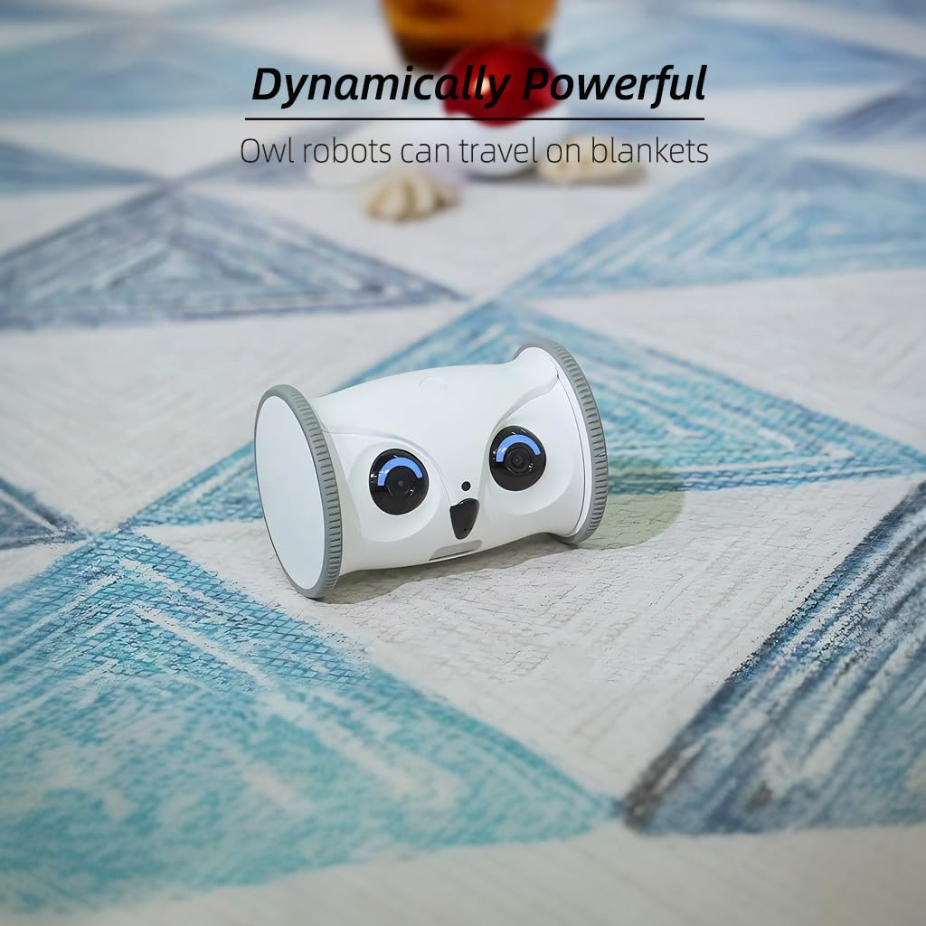 SKYMEE Owl Robot,Pet Camera Treat Dispenser