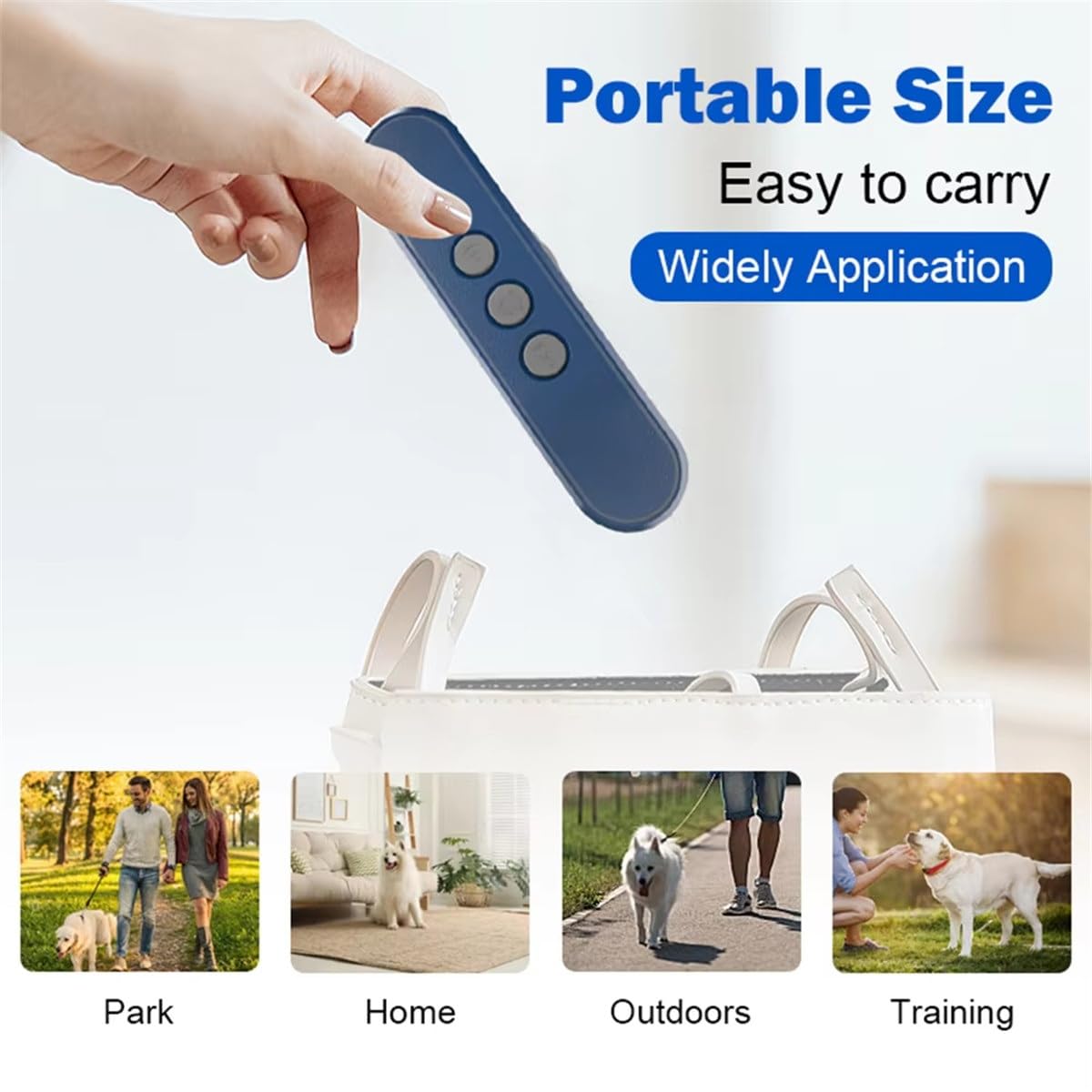TKSOP Mini Ultrasonic Dog Repeller Training Dog Stop Barking Smart Portable Outdoor Defense Dogs Anti-Barking Device USB Rechargeable