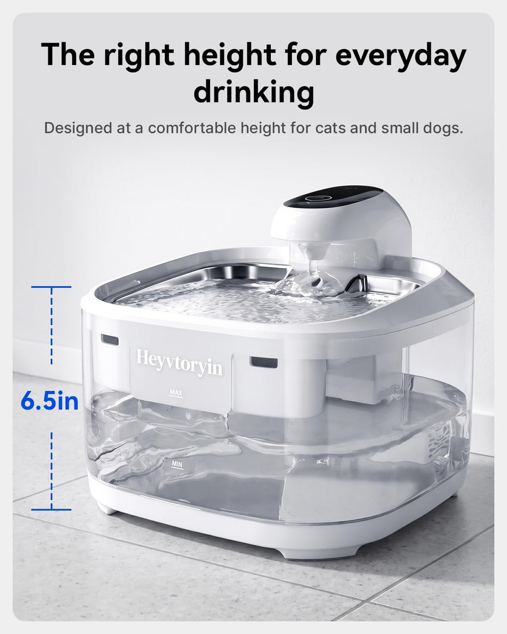 Heyvtoryin Cat Water Fountain Stainless Steel Tray, Cat Fountain Indoor