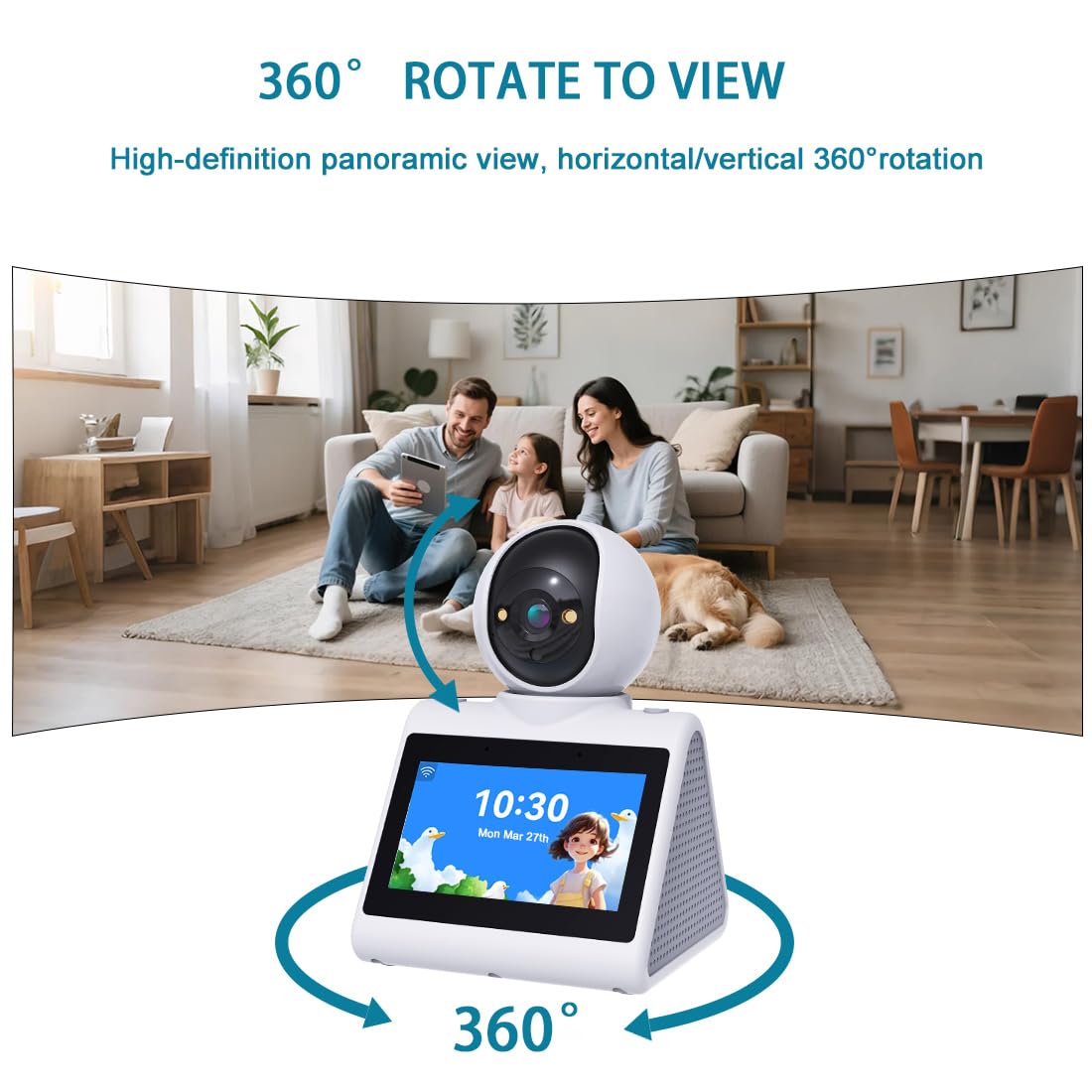 CIAJIE Smart Two-Way Pet Camera with Pan-Tilt & App Control
