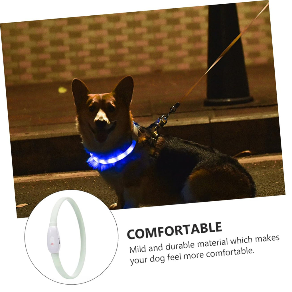 2 Sets Pet Glow Collar Basic Dog Collars Dog Glowing Pet Necklace LED Puppy Puppy