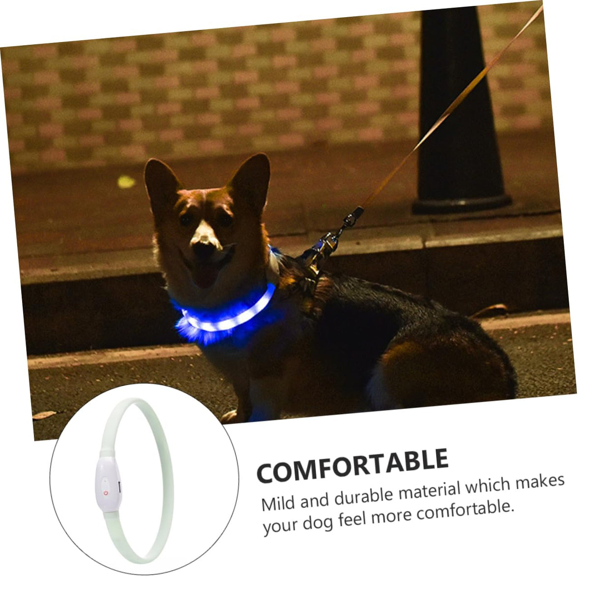 2 Sets Pet Glow Collar Basic Dog Collars Dog Glowing Pet Necklace LED Puppy Puppy