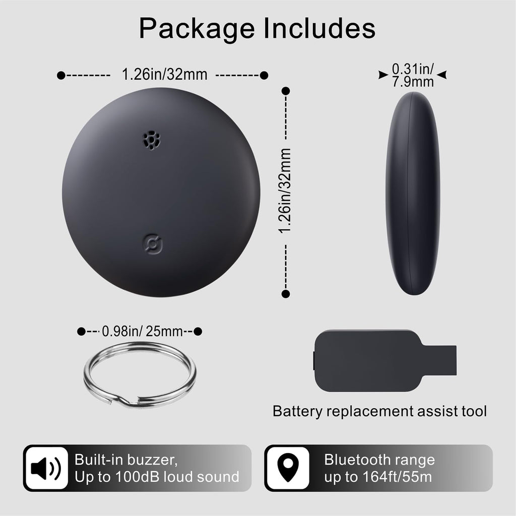 Bestray 4-Pack Bluetooth Tracker Tags for Android Find Hub