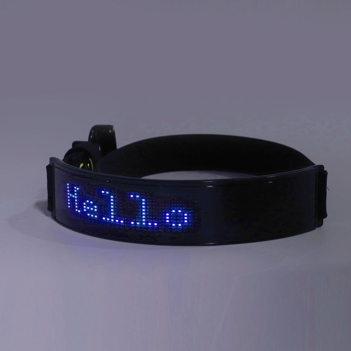 LED Dog Collar, Smart DIY Screen, Dog Tags Personalized Rechargeable Light Up Dog Collar Glow in The Dark Pet Necklace for Night Walking, APP Controlled(Blue Green and Red)