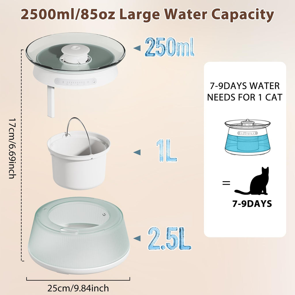 Smart Filterless Automatic Cat Water Fountain for Indoor Use
