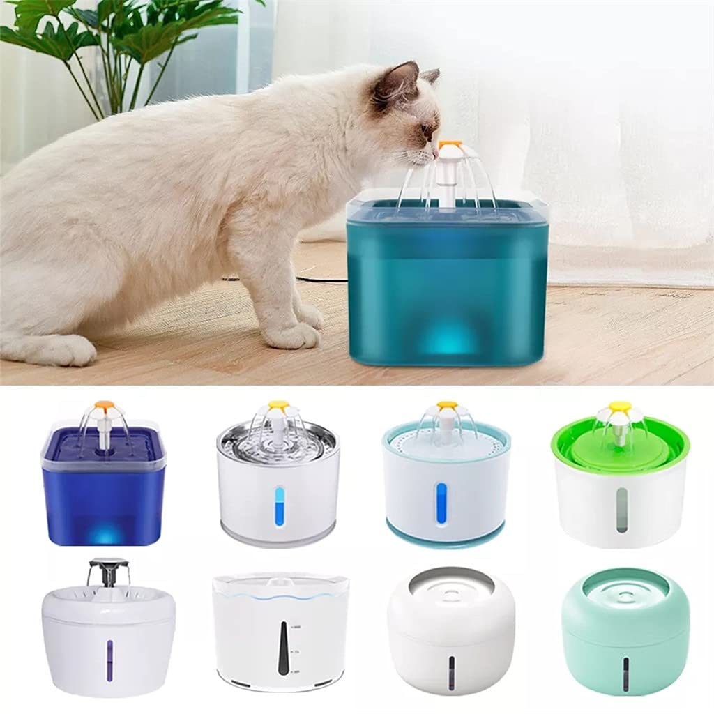 GHDVGHC Pet Water Fountain Automatic Dispenser Feeder Bowl LED Light Smart Dog Drinking