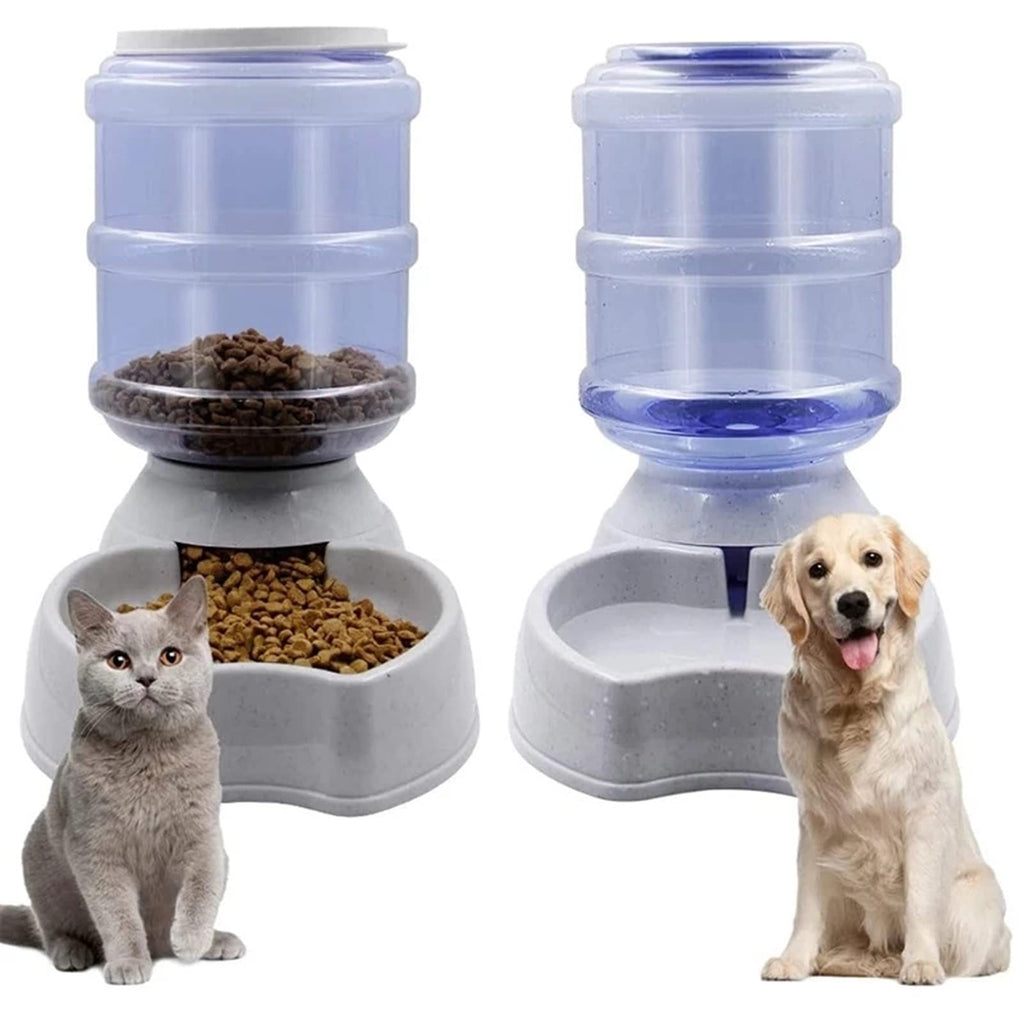 MENGKK Pet Water Dispenser Automatic Dog Feeder Waterer High Capacity Pet Food Bowl Gravity Water Dispenser for Dogs Cats 3.8 L Accessories
