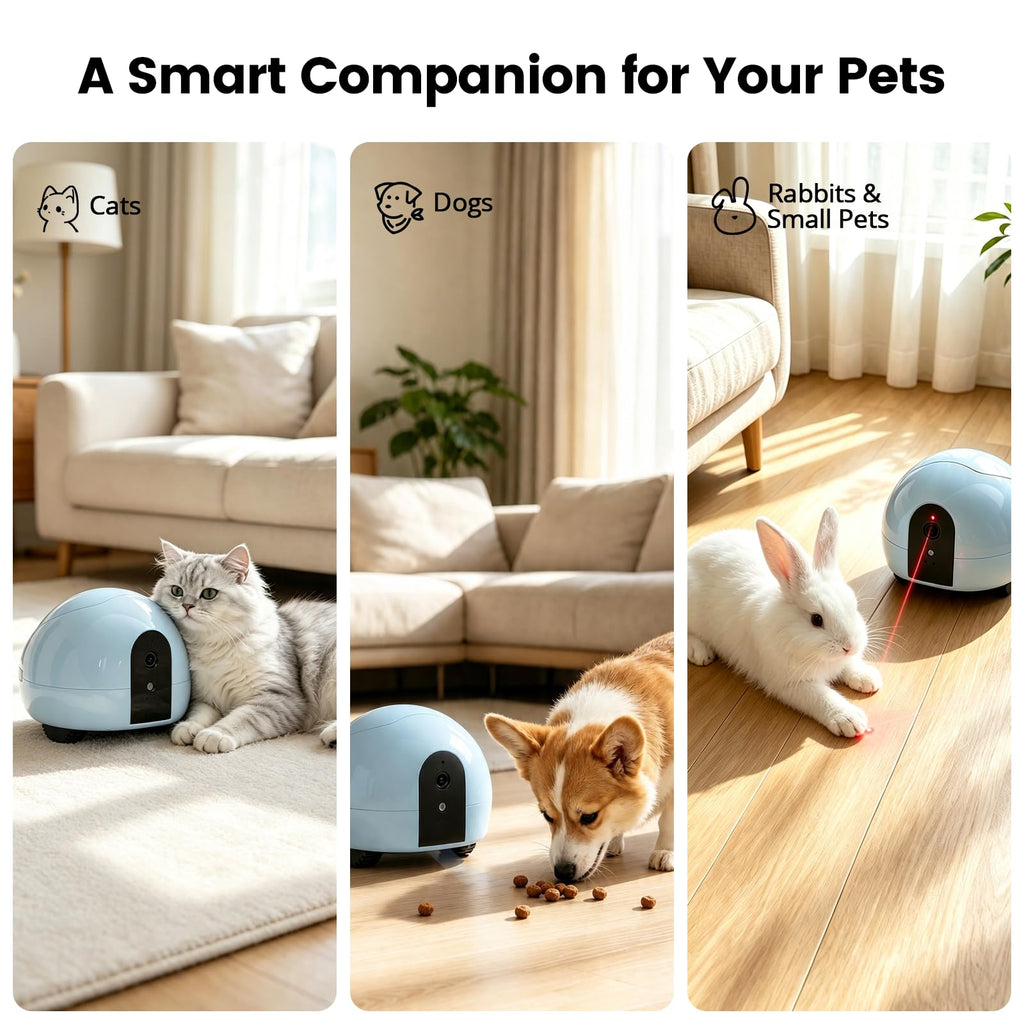 PUMPKII Smart Pet Camera Robot with Treat Dispenser & Laser