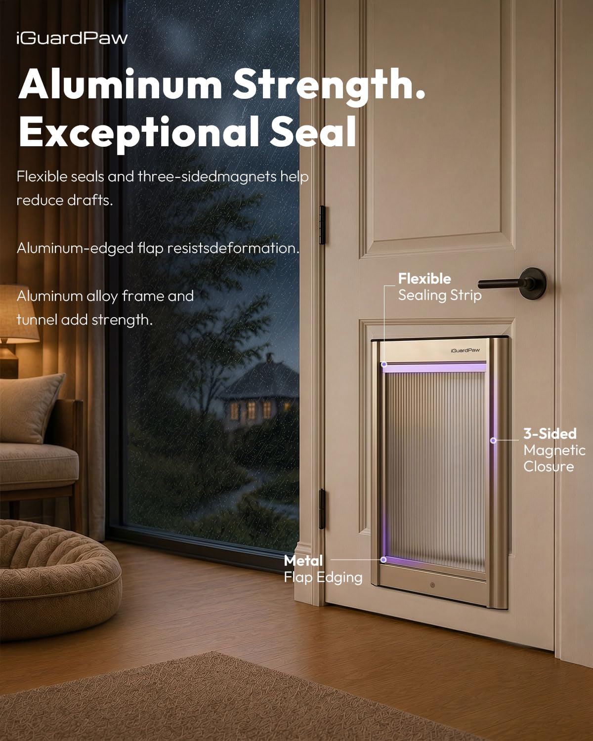 iGuardPaw Door-Mount Automatic Electronic Pet Door