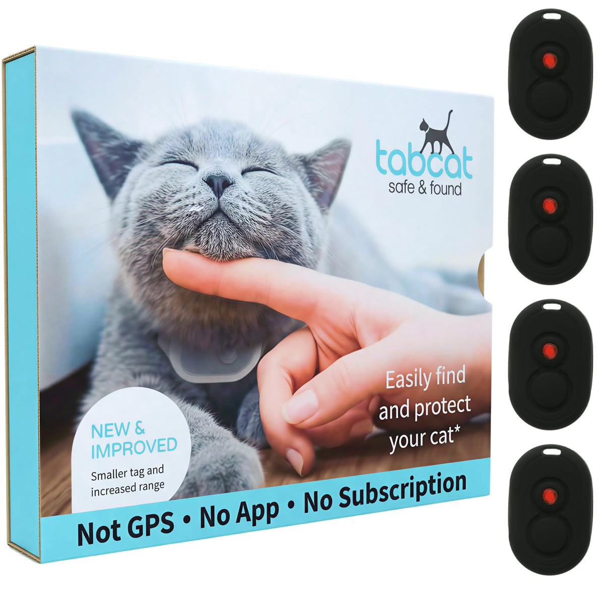 Tabcat V2 Cat & Kitten Tracker - More Accurate Than GPS - No Monthly Fee or Subscription - Includes 2 Homing Tags - Small & Lightweight Tags Perfect to Find Indoor & Outdoor Cats