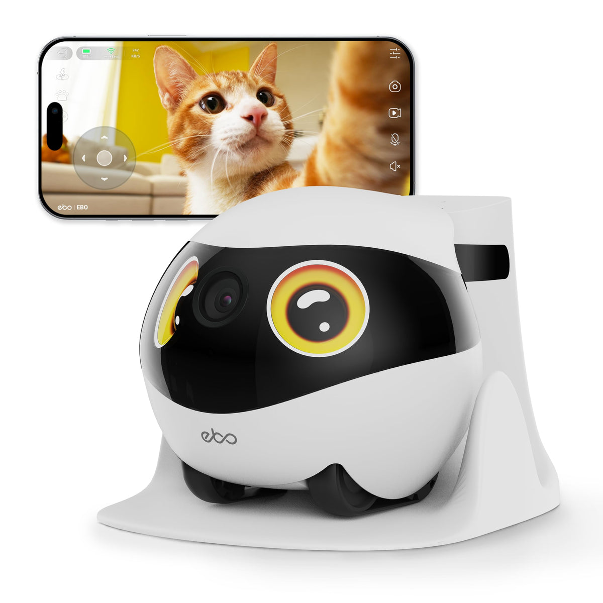 Enabot EBO SE Home Robot Camera: 1080P Mobile FamilyBot Pet Companion