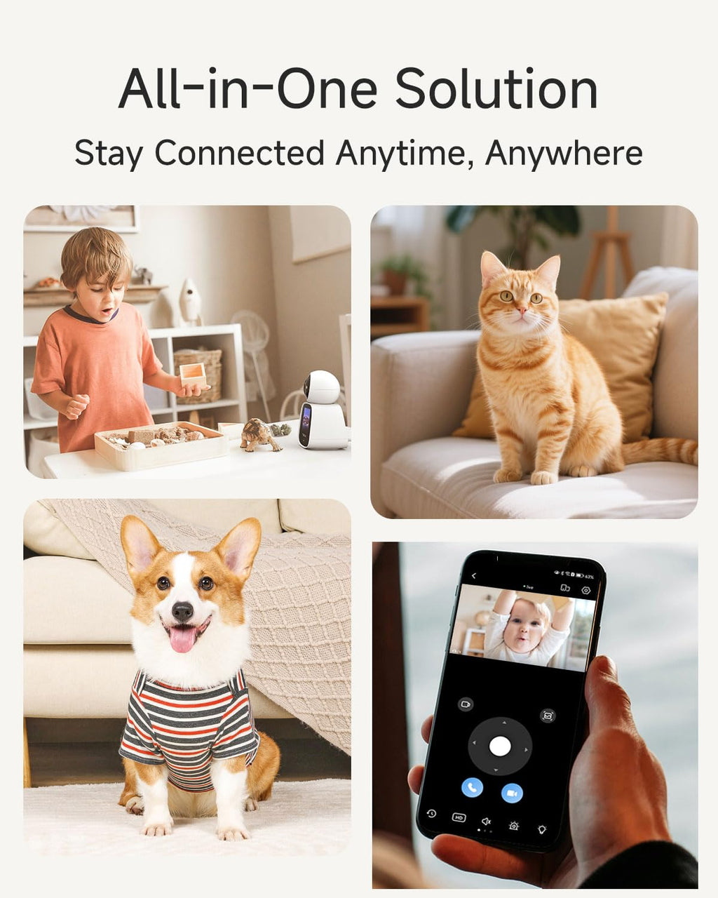 Noorio Smart Pet Camera with Two-Way Audio & Monitoring