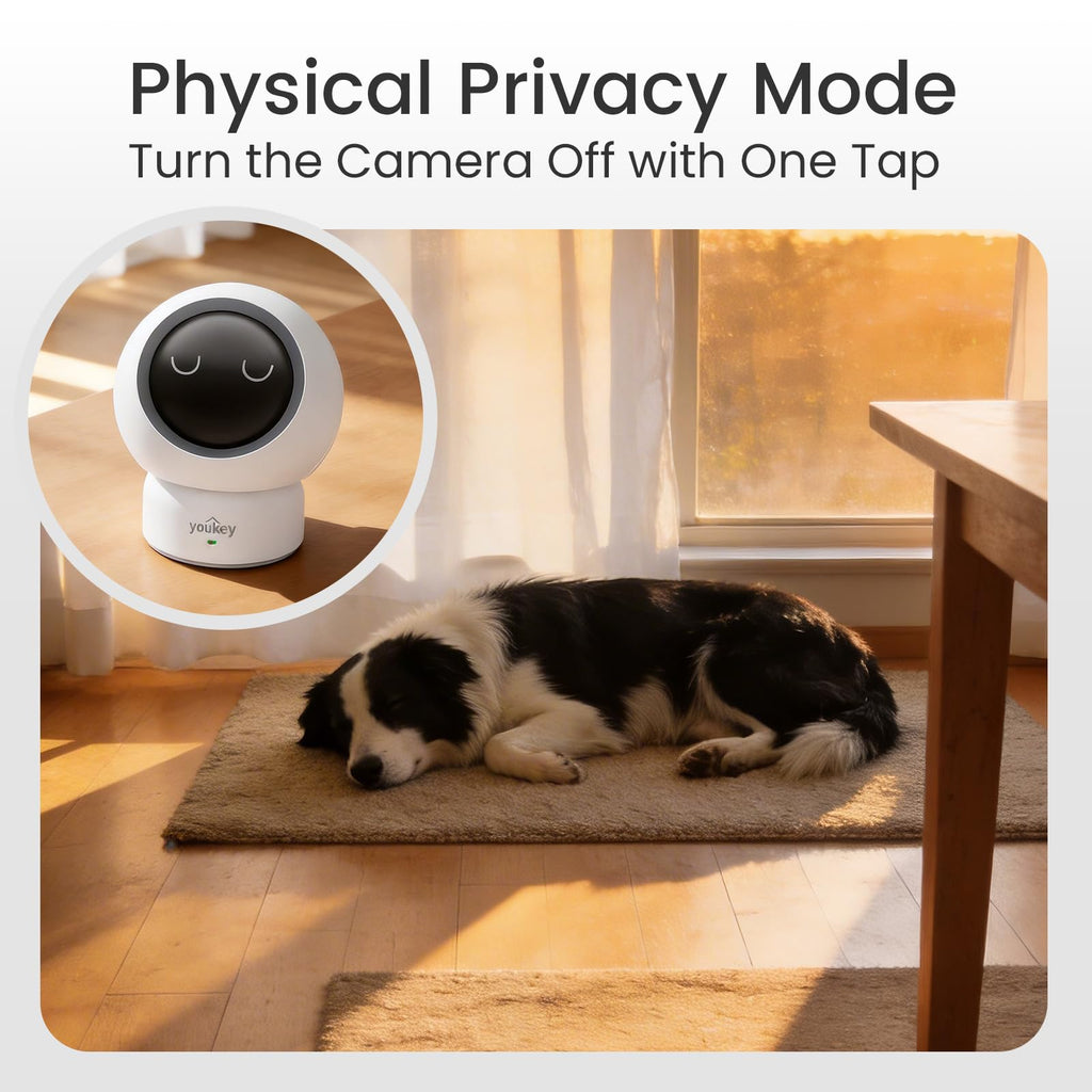 Youkey 2.5K Smart Pet Camera with AI Tracking & Two-Way Audio
