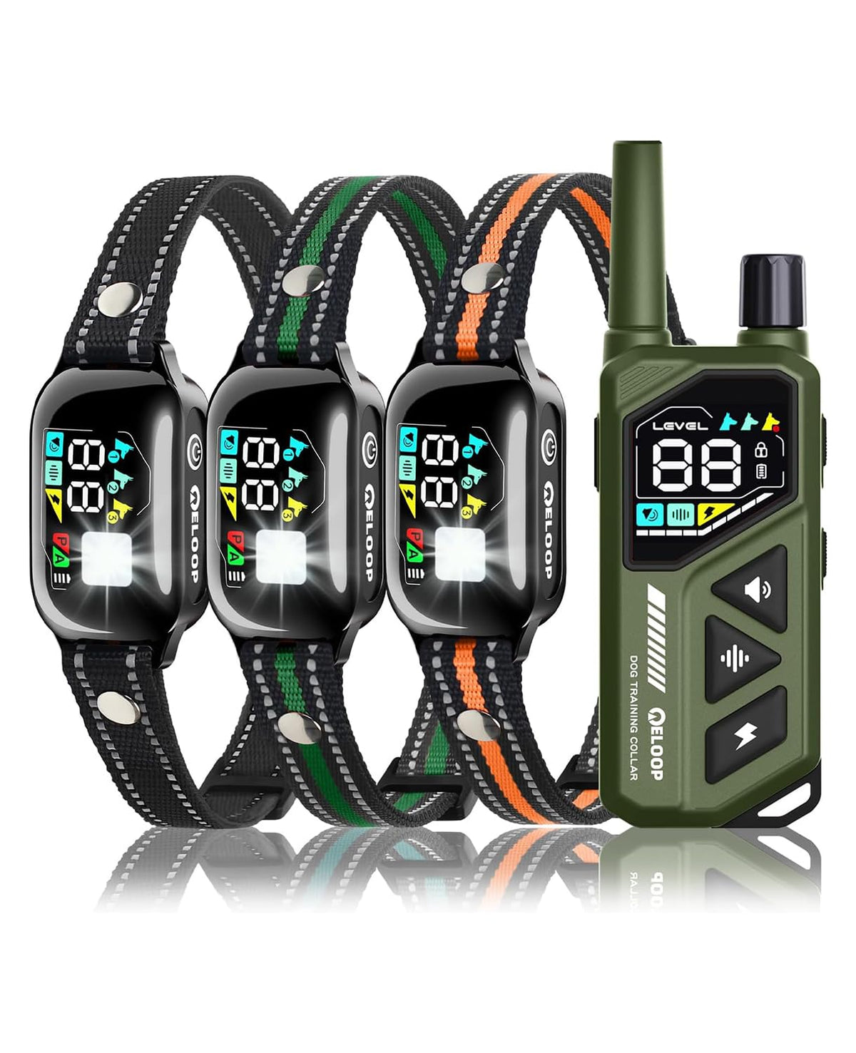 Dog Shock Collar for Dogs - 3300FT Dog Training Collar with Remote IPX7 Waterproof Electric Collar with 3 Training Modes, Rechargeable AI Smart Anti-Barking Device