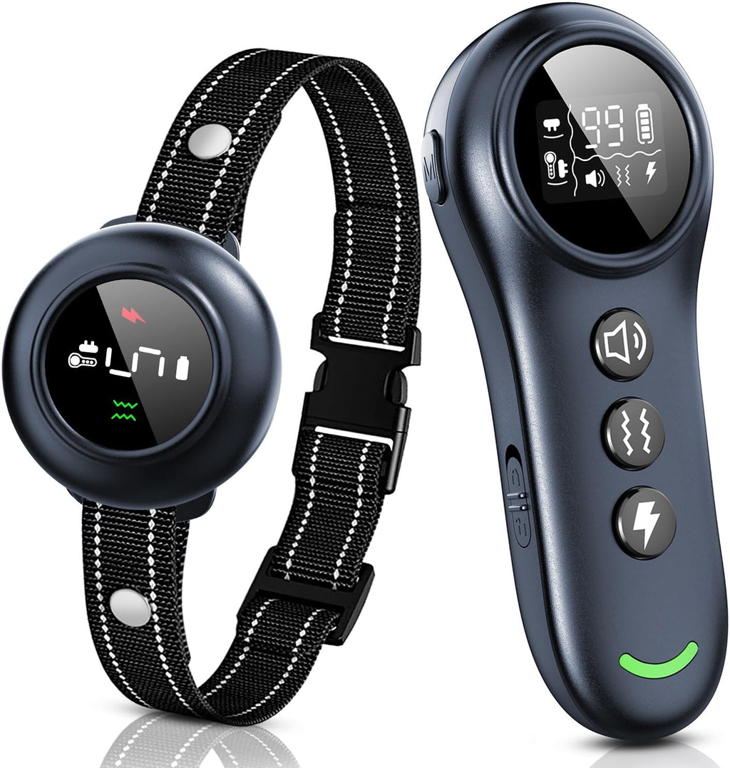 2-in-1 Smart Anti-Bark Dog Training Collar with Remote