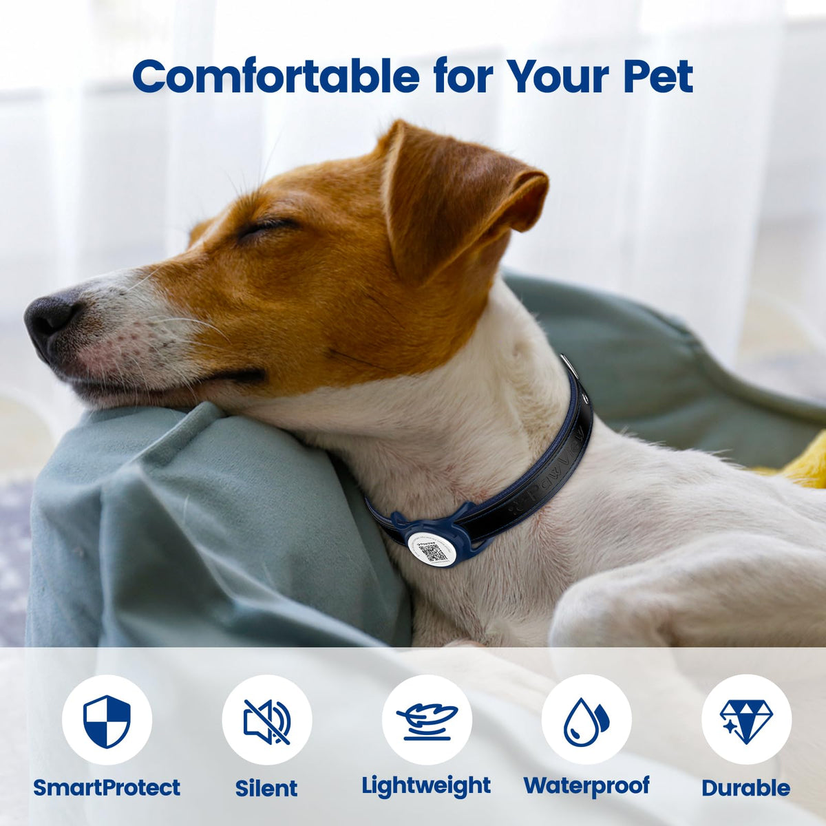 PawView Smart Pet Tracker with QR ID Holder, Compatible with Apple Find My