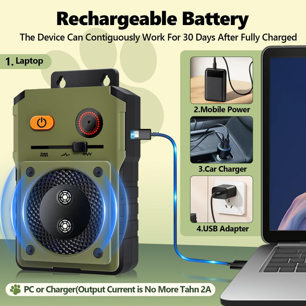 Rechargeable Ultrasonic Anti-Bark Dog Training Device