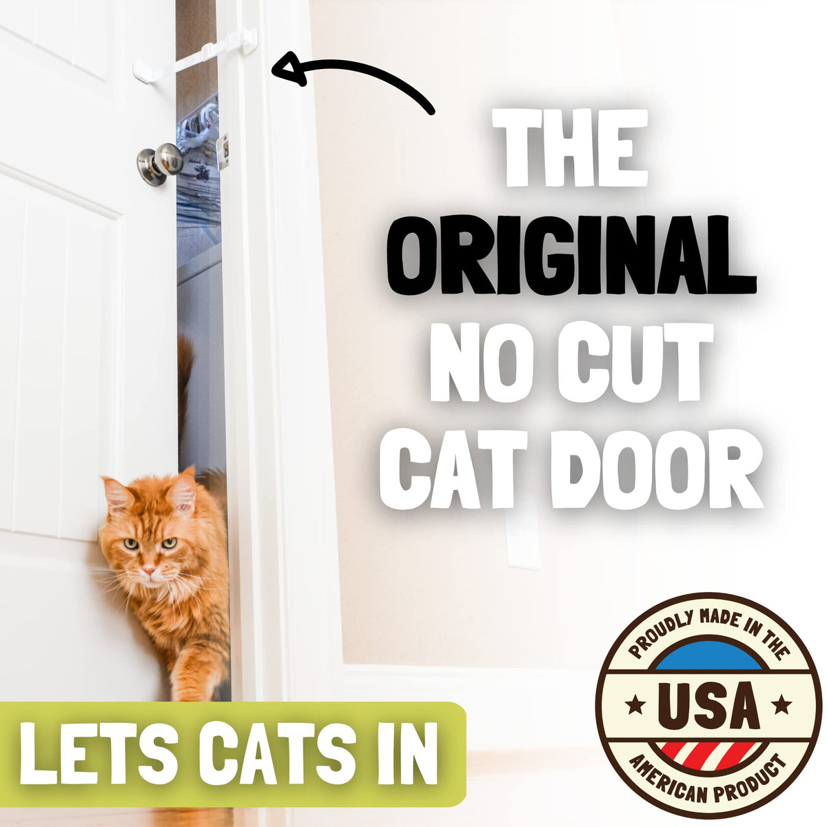 Door Buddy Adjustable Cat Door Latch & Dog-Proof Stopper