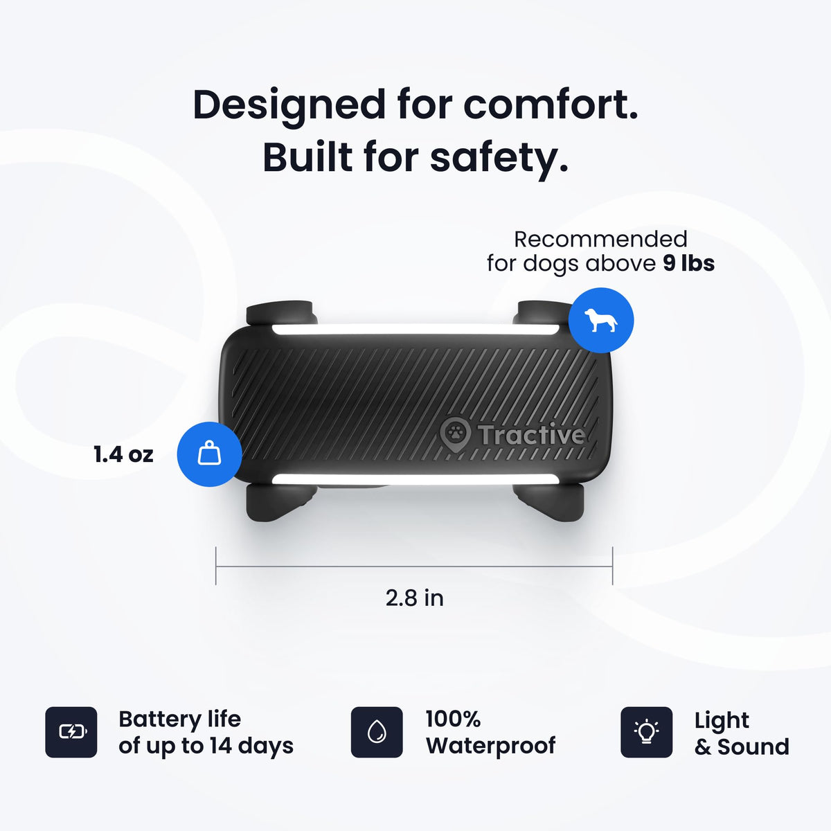 Tractive Smart Dog GPS Tracker with Virtual Fence & Health Monitoring