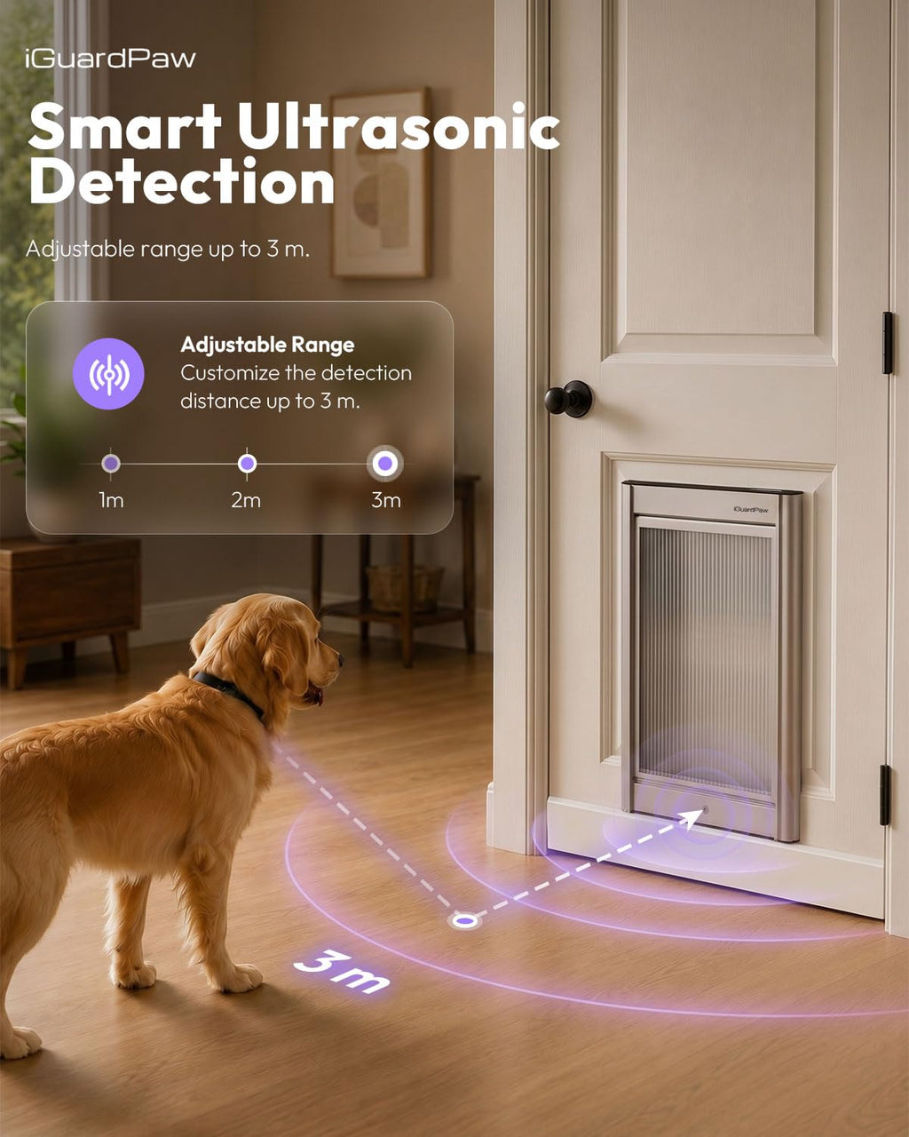 iGuardPaw Door-Mount Automatic Electronic Pet Door