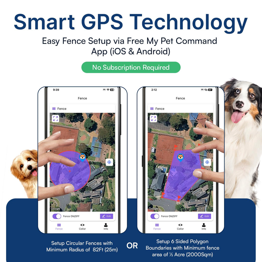 My Pet Command 2-in-1 Smart GPS Dog Fence & Training Collar