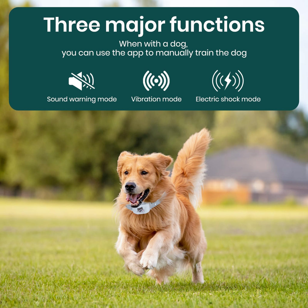 Wireless Dog Fence, GPS Dog Collar Fence System No Subscription with Training Collar, Electric Fence for Dogs Circular & Custom Boundary, IPX7 Waterproof Rechargeable of Dogs