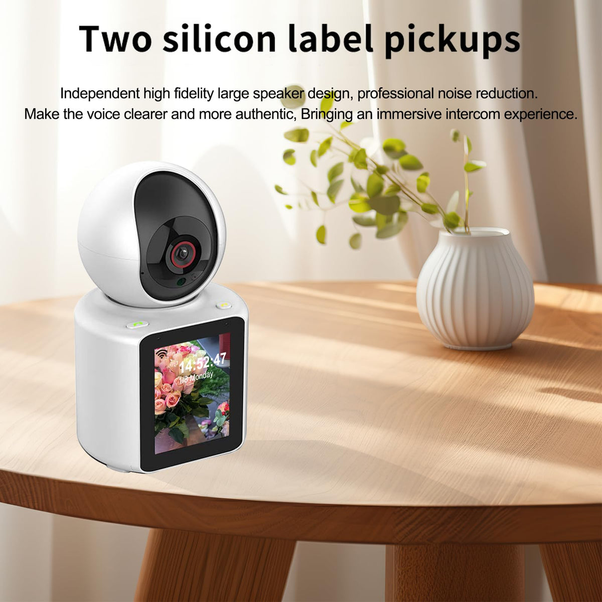 LASTCOW Two-Way Video Calling Camera with 2.8 inch HD Screen, 1080P Indoor Home Security Camera, Indoor Home Nanny Camera