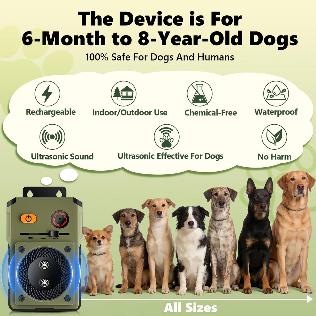 Rechargeable Ultrasonic Anti-Bark Dog Training Device