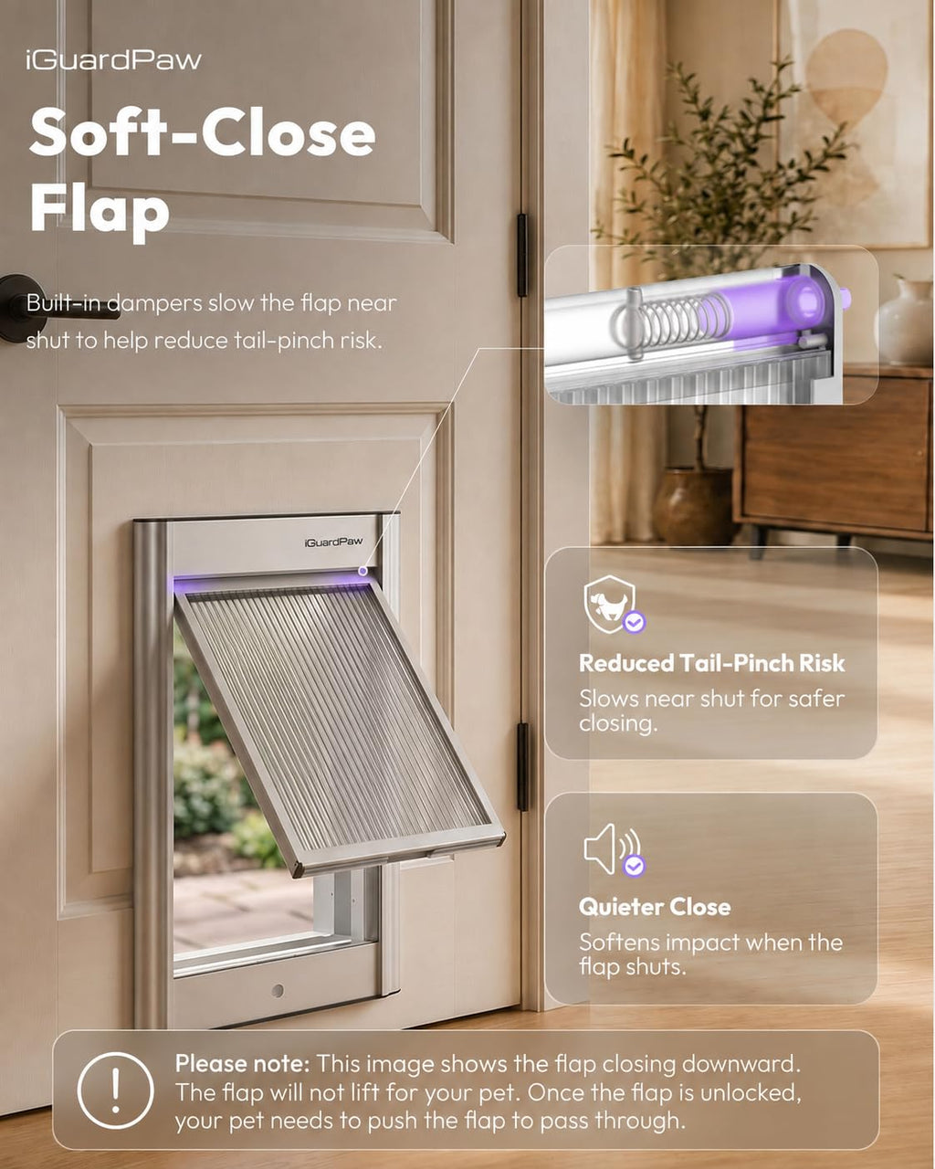 iGuardPaw Door-Mount Automatic Electronic Pet Door