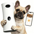 PETCPU Pet Camera Treat Dispenser, 360° Pet Dog Security Cameras with Phone App, WiFi 5G/2.4G, Two Way Audio, Night Vision, Remote Treat Tossing, Motion Alert for Home Indoor Pet Cat Puppy Monitoring