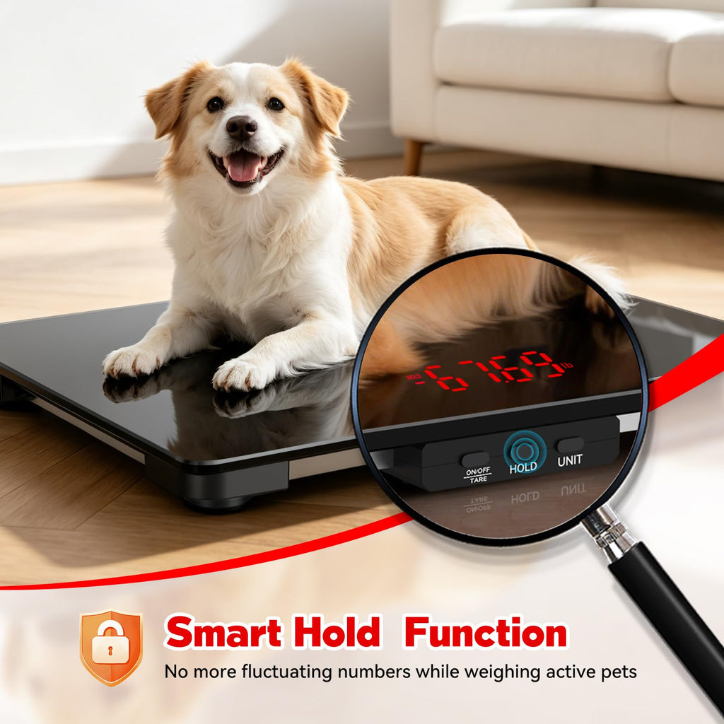 220 lb Digital Dog Scale with Smart Hold & Tare Function