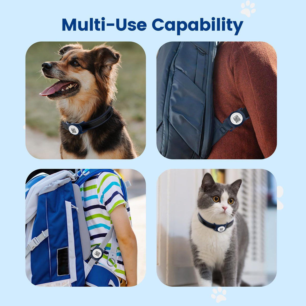 PawView Smart Pet Tracker with QR ID & Apple Find My
