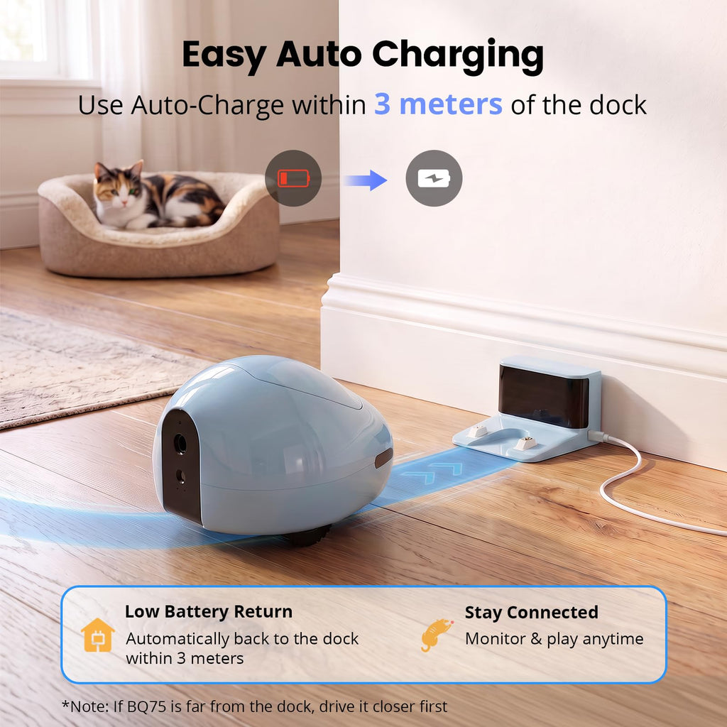 PUMPKII Smart Pet Camera Robot with Treat Dispenser & Laser