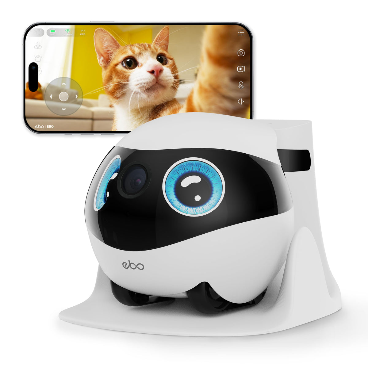Enabot EBO SE Home Robot Camera: 1080P Mobile FamilyBot Pet Companion