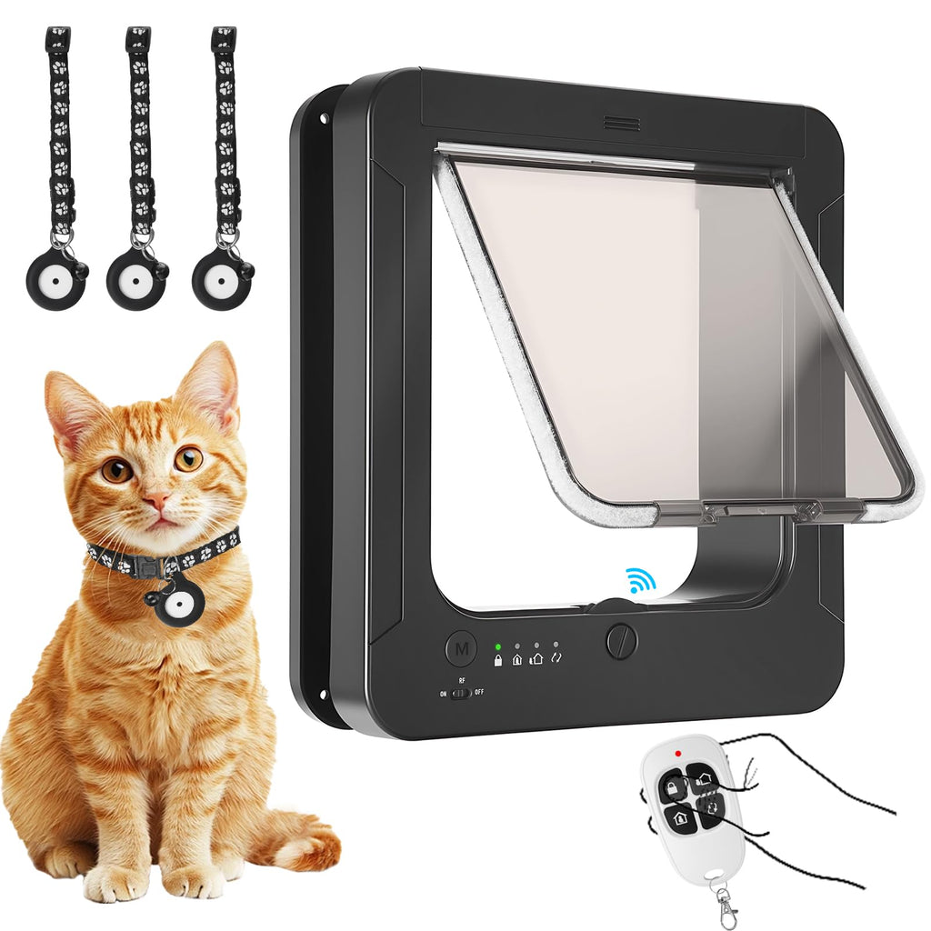 SmartPetDoor RFID Cat Door with Remote & 4-Way Lock