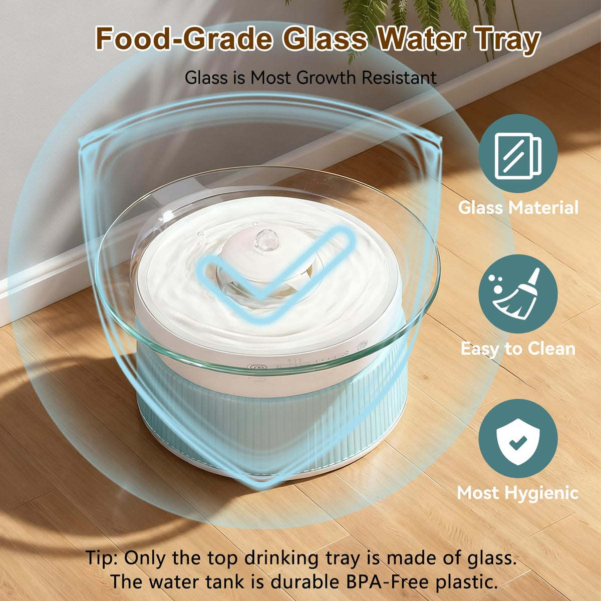 Smart Cat Water Fountain, Filterless Automatic Cat Drinking Fountain